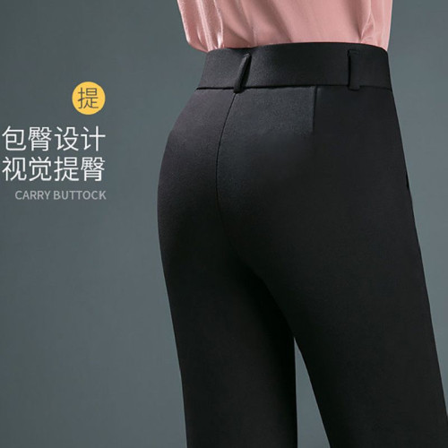 彈力西褲女直筒新款春秋長褲黑色工作褲上班族西裝褲中年媽媽褲子 彈力西褲女直筒新款春秋長褲黑色工作褲上班族西裝褲中年媽媽褲子