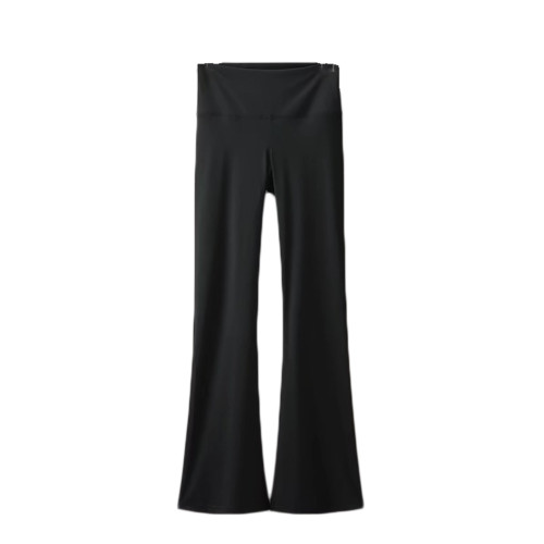 超模加長拖地高腰收腹翹臀喇叭褲復古顯瘦百搭彈力裸感緊身瑜珈褲