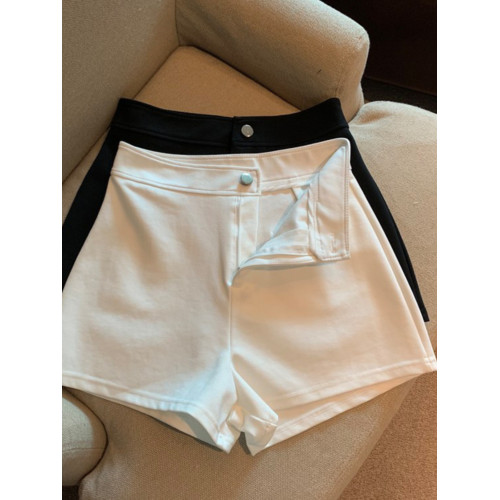 黑色彈力緊身西裝短褲女秋冬2025新款大碼胖mm高腰顯瘦a字熱褲潮