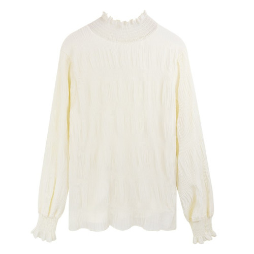 半高領內搭蕾絲打底衫女秋冬2025新款大碼胖mm寬松顯瘦外穿上衣潮