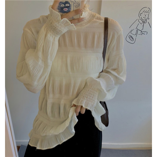 半高領內搭蕾絲打底衫女秋冬2025新款大碼胖mm寬松顯瘦外穿上衣潮