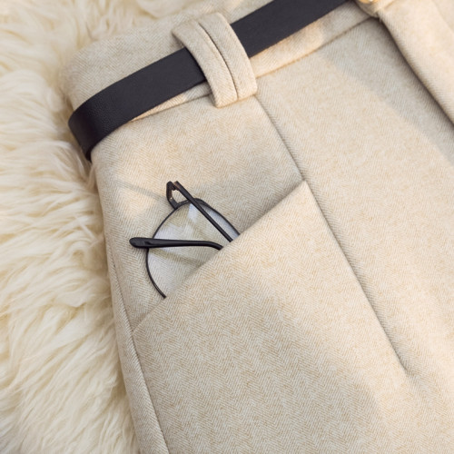 毛呢西裝口袋短褲女2025秋冬高腰A字濶腿褲顯瘦寬松打底呢子靴褲 毛呢西裝口袋短褲女2025秋冬高腰A字濶腿褲顯瘦寬松打底呢子靴褲