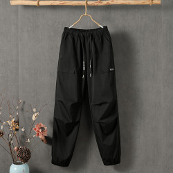 工裝褲女春秋新款大碼戶外運動褲高腰顯瘦寬松哈倫褲休閒束腳長褲