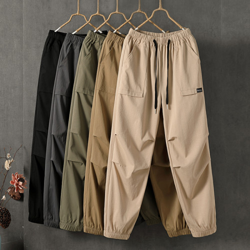 工裝褲女春秋新款大碼戶外運動褲高腰顯瘦寬松哈倫褲休閒束腳長褲 工裝褲女春秋新款大碼戶外運動褲高腰顯瘦寬松哈倫褲休閒束腳長褲