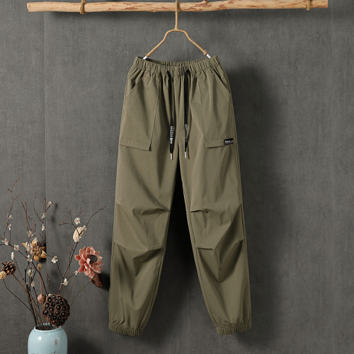 工裝褲女春秋新款大碼戶外運動褲高腰顯瘦寬松哈倫褲休閒束腳長褲 工裝褲女春秋新款大碼戶外運動褲高腰顯瘦寬松哈倫褲休閒束腳長褲