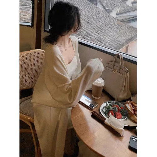 2025夏季新款冰絲針織開衫女中長款寬松外搭披肩夏季罩衫外套薄款