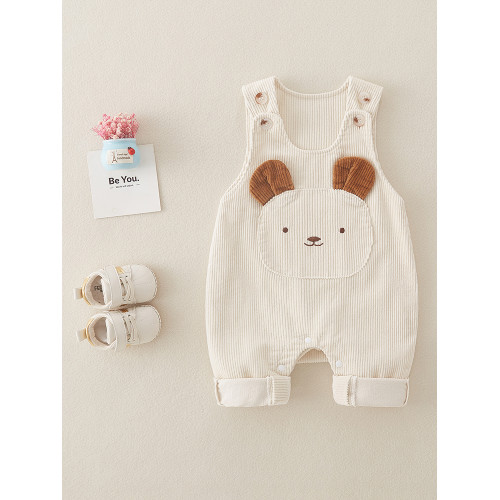 嬰兒春款燈芯絨背帶褲寶寶春季洋氣卡通連體褲新生兒滿月外出服萌 嬰兒春款燈芯絨背帶褲寶寶春季洋氣卡通連體褲新生兒滿月外出服萌