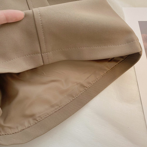 休閒短褲女2025年春季新款韓版ins港味復古簡約外穿高腰a字濶腿褲