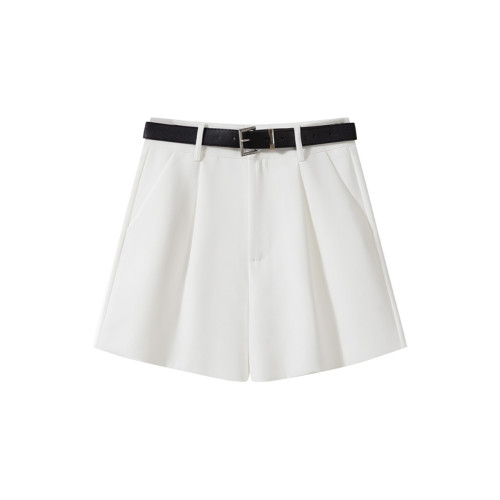 灰色西裝短褲女小個子2025年新款春夏季顯瘦高腰a字休閒濶腿褲子