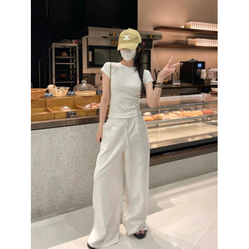 白色棉麻山本褲子女夏季薄款垂感防曬寬松濶腿褲直筒休閒亞麻長褲