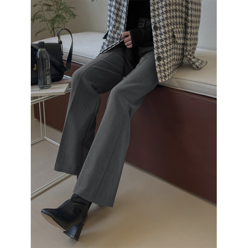 窄板濶腿褲女2025新款爆款秋季灰色西裝褲高級感垂感職業直筒褲子 窄板濶腿褲女2025新款爆款秋季灰色西裝褲高級感垂感職業直筒褲子