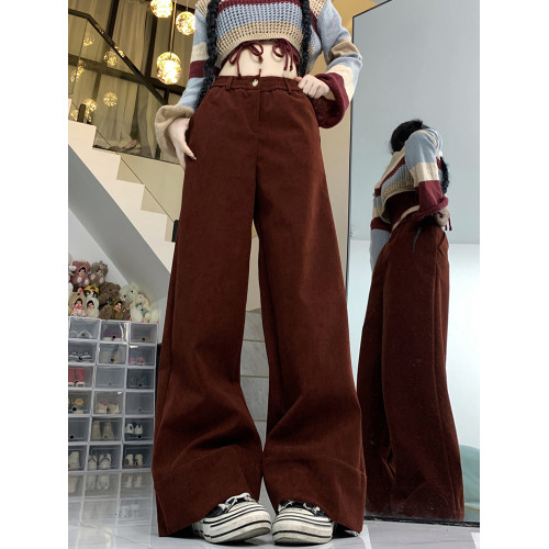 175加長褲子女高個子秋冬加厚濶腿褲高腰寬松休閒拖地褲超長版180