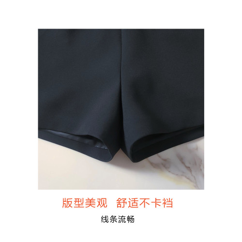 黑色西裝短褲女外穿 2025新款秋冬季高腰濶腿氣質顯瘦時尚a字靴褲