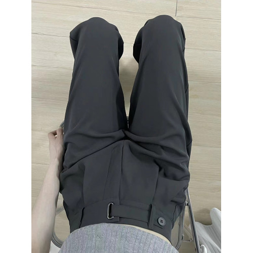 梨形身材休閒西裝褲女秋季新款大碼胖mm高腰寬松垂感顯瘦濶腿長褲 梨形身材休閒西裝褲女秋季新款大碼胖mm高腰寬松垂感顯瘦濶腿長褲