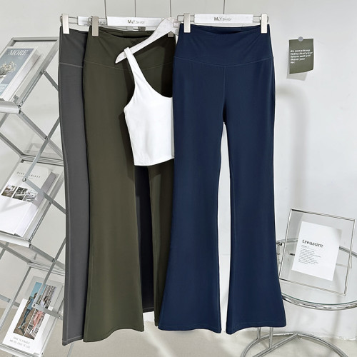 櫃上980同款~ 喇叭褲女士性感高腰顯瘦提臀外穿瑜珈健身微喇長褲 櫃上980同款~ 喇叭褲女士性感高腰顯瘦提臀外穿瑜珈健身微喇長褲