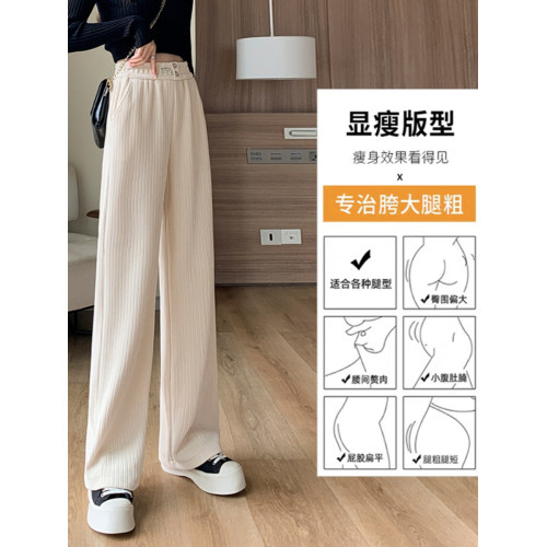 專櫃商場撤迴國際大牌剪標尾單女裝大碼秋季顯瘦燈芯絨休閒濶腿褲 專櫃商場撤迴國際大牌剪標尾單女裝大碼秋季顯瘦燈芯絨休閒濶腿褲