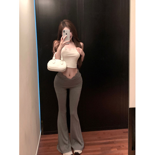 【芭蕾美學】蕾絲拼接高腰修身顯瘦瑜珈喇叭褲垂感微喇休閒褲女夏 【芭蕾美學】蕾絲拼接高腰修身顯瘦瑜珈喇叭褲垂感微喇休閒褲女夏