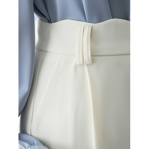 高腰窄版休閒褲西裝濶腿褲女裝2025年春夏新款垂感百搭通勤拖地褲 高腰窄版休閒褲西裝濶腿褲女裝2025年春夏新款垂感百搭通勤拖地褲