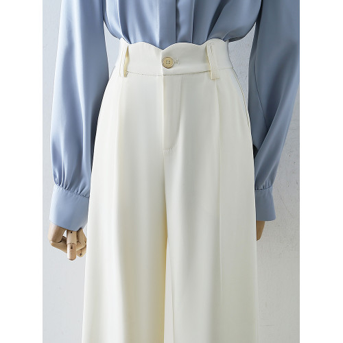 高腰窄版休閒褲西裝濶腿褲女裝2025年春夏新款垂感百搭通勤拖地褲 高腰窄版休閒褲西裝濶腿褲女裝2025年春夏新款垂感百搭通勤拖地褲