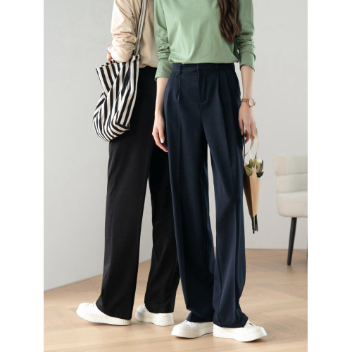 高腰直筒西裝褲女2025春秋新款韓版直筒休閒濶腿褲垂感拖地長褲子 高腰直筒西裝褲女2025春秋新款韓版直筒休閒濶腿褲垂感拖地長褲子