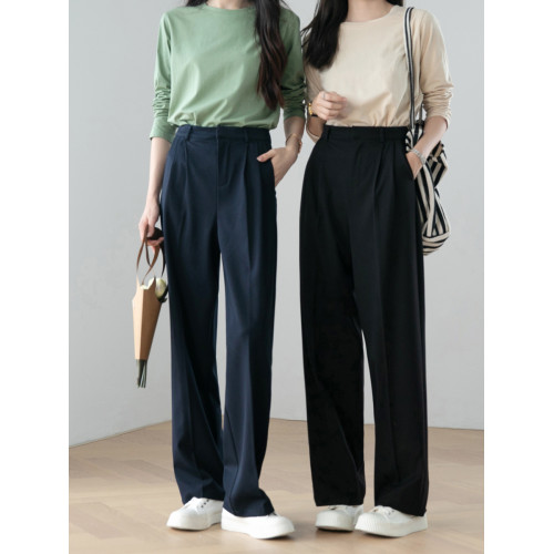 高腰直筒西裝褲女2025春秋新款韓版直筒休閒濶腿褲垂感拖地長褲子 高腰直筒西裝褲女2025春秋新款韓版直筒休閒濶腿褲垂感拖地長褲子