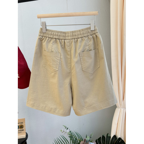 夏季新款女士水洗棉短褲松緊腰休閒寬松濶腿褲外穿薄款五分褲運動 夏季新款女士水洗棉短褲松緊腰休閒寬松濶腿褲外穿薄款五分褲運動