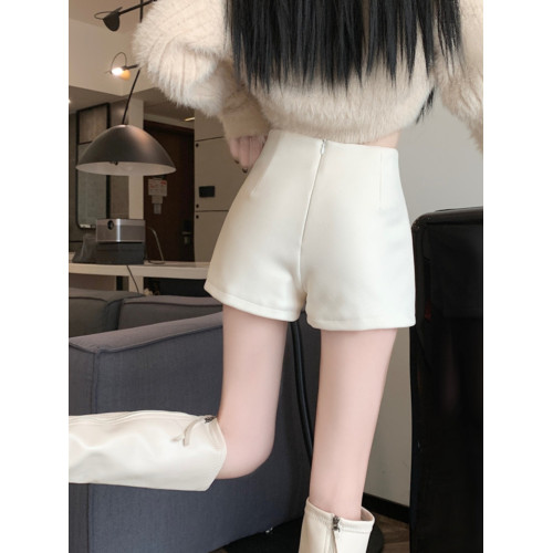 毛呢短褲女春秋高腰顯瘦加厚休閒直筒褲小個子2025新款打底褲靴褲 毛呢短褲女春秋高腰顯瘦加厚休閒直筒褲小個子2025新款打底褲靴褲