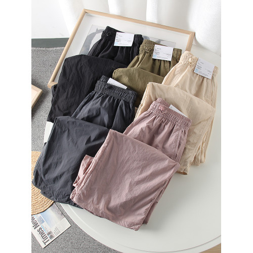 試衣間夏季新款寬松休閒直筒長褲速乾繖兵褲工裝機能褲女464888 試衣間夏季新款寬松休閒直筒長褲速乾繖兵褲工裝機能褲女464888