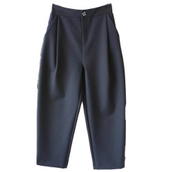 大碼女裝胖妹妹九分蘿蔔西裝褲女秋季爆款梨形身材顯瘦寬松哈倫褲