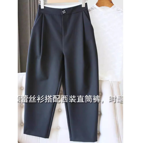 大碼女裝胖妹妹九分蘿蔔西裝褲女秋季爆款梨形身材顯瘦寬松哈倫褲