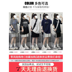 運動短褲女夏季薄款五分寬松直筒高腰濶腿顯瘦純棉跑步專用休閒褲