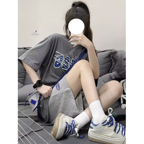 運動短褲女夏季薄款五分寬松直筒高腰濶腿顯瘦純棉跑步專用休閒褲