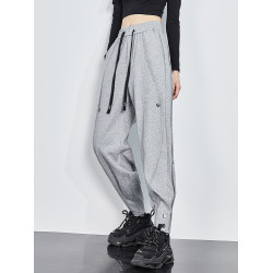 2025春秋新款運動褲女士潮流休閒褲衛褲哈倫褲灰色小個子顯瘦褲子