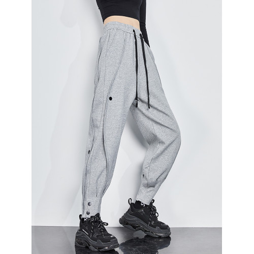 2025春秋新款運動褲女士潮流休閒褲衛褲哈倫褲灰色小個子顯瘦褲子