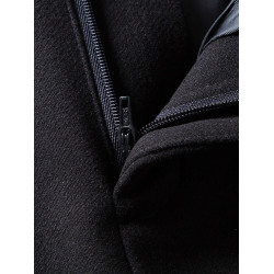 外穿毛呢短褲女秋冬季2025新款高腰爆款靴褲顯瘦配靴子黑色濶腿褲