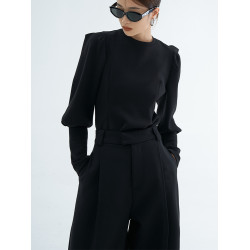 顯高顯氣質高腰直筒寬松拖地濶腿褲百搭垂感黑色西裝褲2025年春季