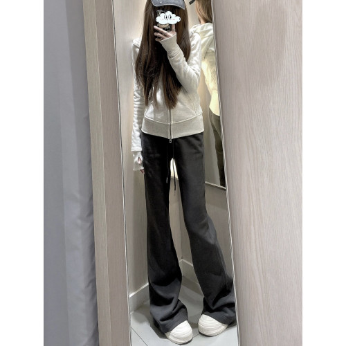 175高個子加長灰色美式喇叭褲女顯瘦直筒垂墜感瑜珈運動褲拖地褲 175高個子加長灰色美式喇叭褲女顯瘦直筒垂墜感瑜珈運動褲拖地褲