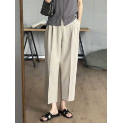 褲子2025新款今年流行的爆款西裝褲女大碼胖mm秋冬九分垂感休閒褲