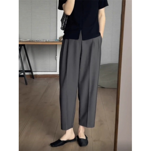 褲子2025新款今年流行的爆款西裝褲女大碼胖mm秋冬九分垂感休閒褲