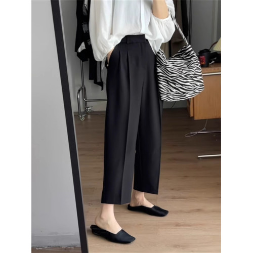 褲子2025新款今年流行的爆款西裝褲女大碼胖mm秋冬九分垂感休閒褲