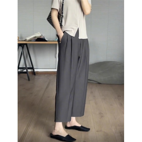 褲子2025新款今年流行的爆款西裝褲女大碼胖mm秋冬九分垂感休閒褲