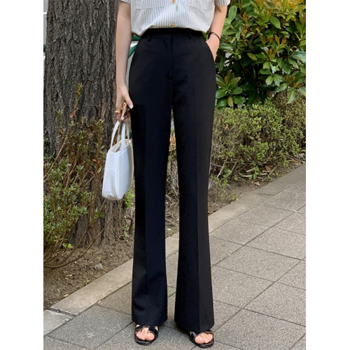 微喇西裝褲女2025春秋季新款垂墜感西裝面料通勤職業微型喇叭褲子