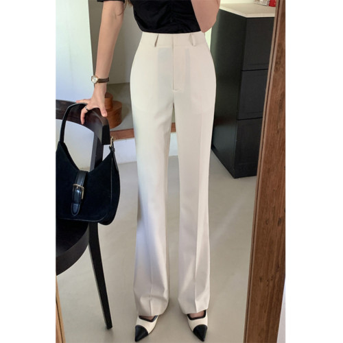 微喇西裝褲女2025春秋季新款垂墜感西裝面料通勤職業微型喇叭褲子