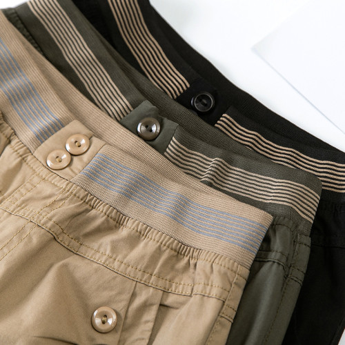 松緊高腰休閒褲女春秋2025新款直筒長褲子寬松顯瘦百搭純棉工裝褲