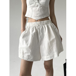 2025夏季新款短褲女寬松爆款休閒顯瘦出遊百搭運動速乾薄款濶腿褲