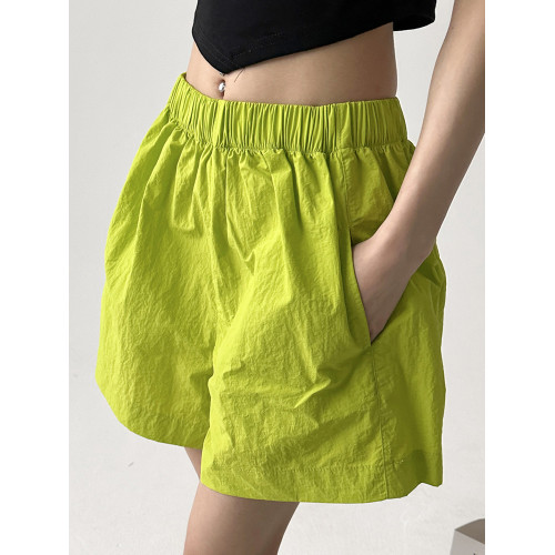 2025夏季新款短褲女寬松爆款休閒顯瘦出遊百搭運動速乾薄款濶腿褲