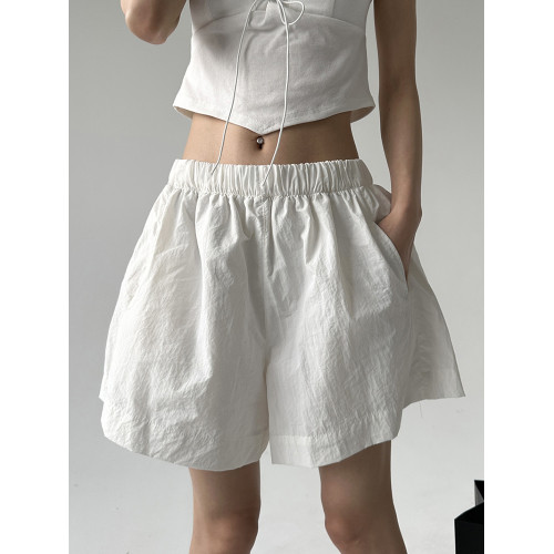 2025夏季新款短褲女寬松爆款休閒顯瘦出遊百搭運動速乾薄款濶腿褲