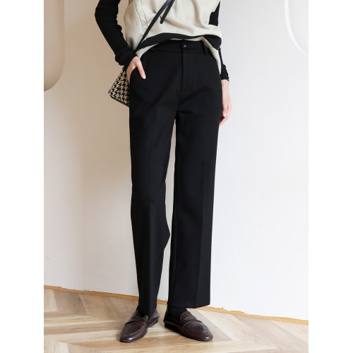 明智之選“秋冬通勤西褲挺直感加厚非毛呢長褲上班高腰工作九分褲 明智之選“秋冬通勤西褲挺直感加厚非毛呢長褲上班高腰工作九分褲