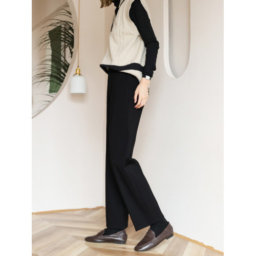 明智之選“秋冬通勤西褲挺直感加厚非毛呢長褲上班高腰工作九分褲 明智之選“秋冬通勤西褲挺直感加厚非毛呢長褲上班高腰工作九分褲