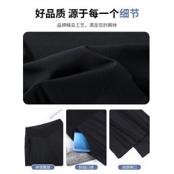 冰絲窄版濶腿褲女2025新款夏季薄款高腰休閒直筒面膜防曬涼涼褲子